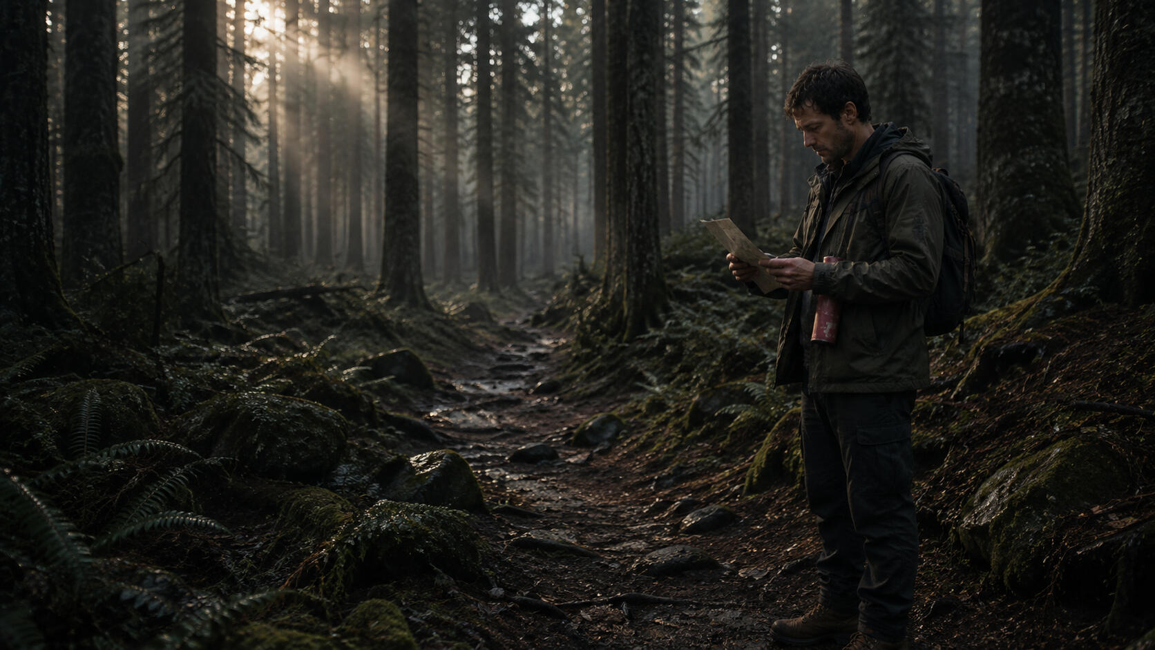 Robert following Nicole's instructions in the wilderness — Walker's Game